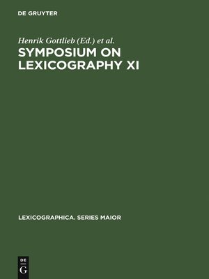 cover image of Symposium on Lexicography XI